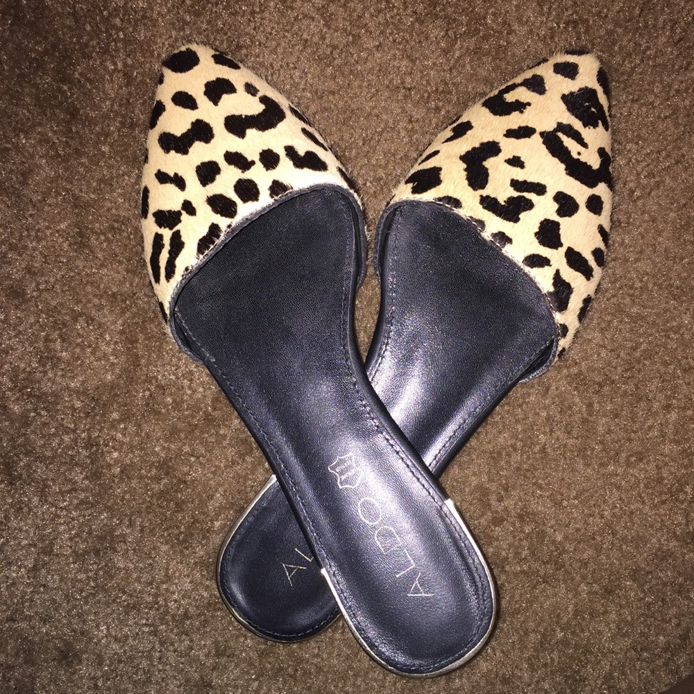 Aldo leopard print pointed toe flats